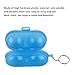 Table Tennis Plastic Container Hold 2 Balls High Hardness Chain Small Size Easy Carry Blue Transparent (Blue (send chain))
