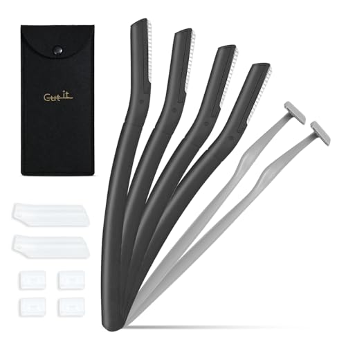 Eyebrow Razors w/Dermaplane Razors Set, 6 Packs