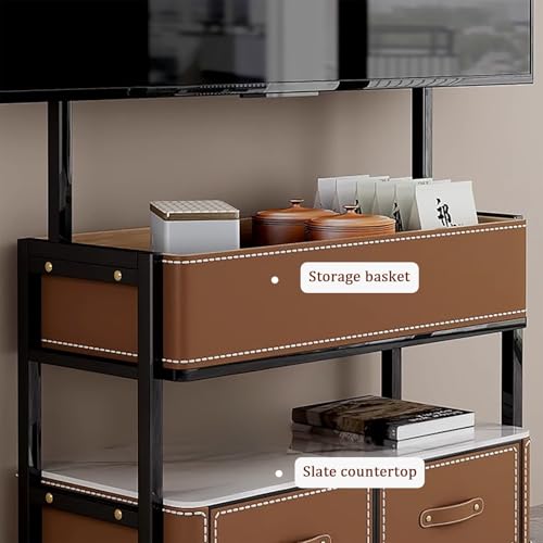 Soporte móvil para TV de 50-90 pulgadas con ruedas y dos cajones miniatura 6