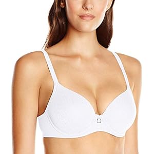 Hanes-Ultimate-Womens-ComfortBlend-T-Shirt-Natural-Lift-Underwire-Bra-DHHU20 Hanes Women's Ultimate T-Shirt Soft Foam Light Lift Bra, White Stripe Heather, 40B