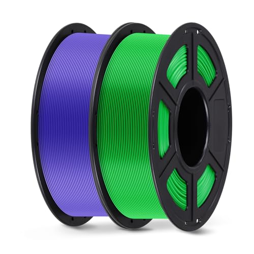 Image of ANYCUBIC PLA Filament 1.75mm Bundle, 3D Printing PLA Filament 1.75mm Dimensional Accuracy + /- 0.02mm, 1KG Spool (2.2 lbs), 2KG Purple + Green