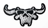 Music D Skull Heavy Metal Gothic Metal Hard Rock Blues Rock Industrial Metal Band Logo Patch Embroidered Sew Iron On Patches Badge Bags Hat Jeans Shoes T-Shirt Applique