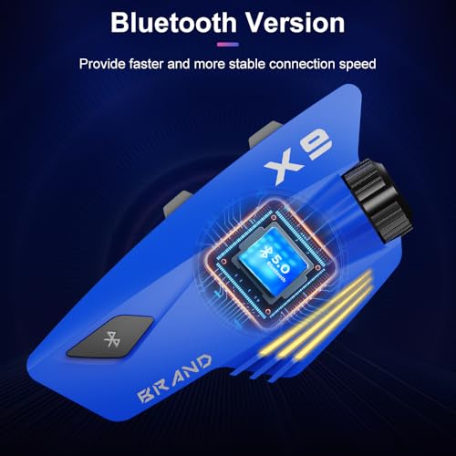 Auriculares Bluetooth motocicleta impermeables con manos libres para cascos de moto 5