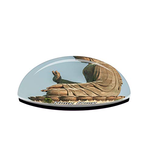 Imán de frigorífico 3D Tian Tan Buda Hong Kong miniatura 3
