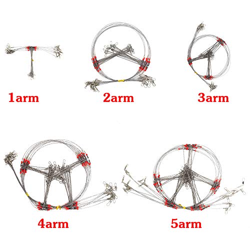 SENYUBBY Señuelos de Pesca con Cable de Acero Inoxidable, 10 Unidades, 4.7 pulgadas, Alta Resistencia miniatura 2