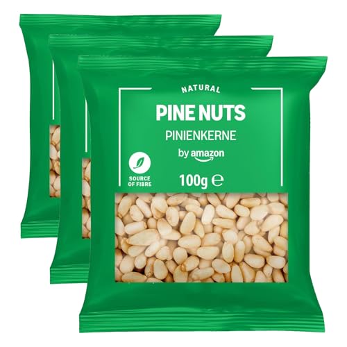by Amazon PIÑONES, Sin sal, 100 g (Paquete de 3)