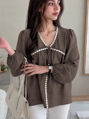 Shasmi brown lace top – image 3
