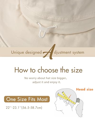 Sun Hats for Women Gardening Hat Wide Brim Ponytail Beach Sun Protection Breathable Cotton Summer Hat with Fold-Up Brim3
