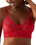 b.tempt'd by Wacoal Women's Lace Kiss Bralette, Crimson Red, Large