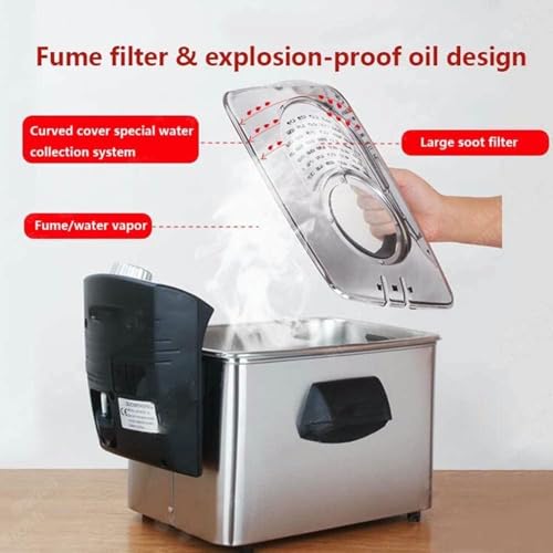 Friteuse 1800W acier inoxydable avec panier amovible et couvercle