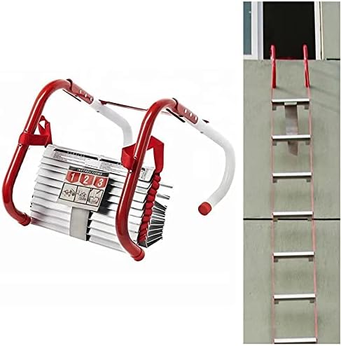 YYHJ Fire Escape Ladder,Window Ladder Fire Escape 2 Story,Portable Roll Out Emergency Kiddie Safety Ladders,for Indoor or Outdoor,with Anti-Slip Rungs,Weight Capacity up to 1000 pounds