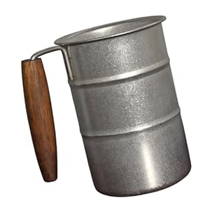 Fazvncv 350 ml Edelstahl-Bierkrug Rustikal