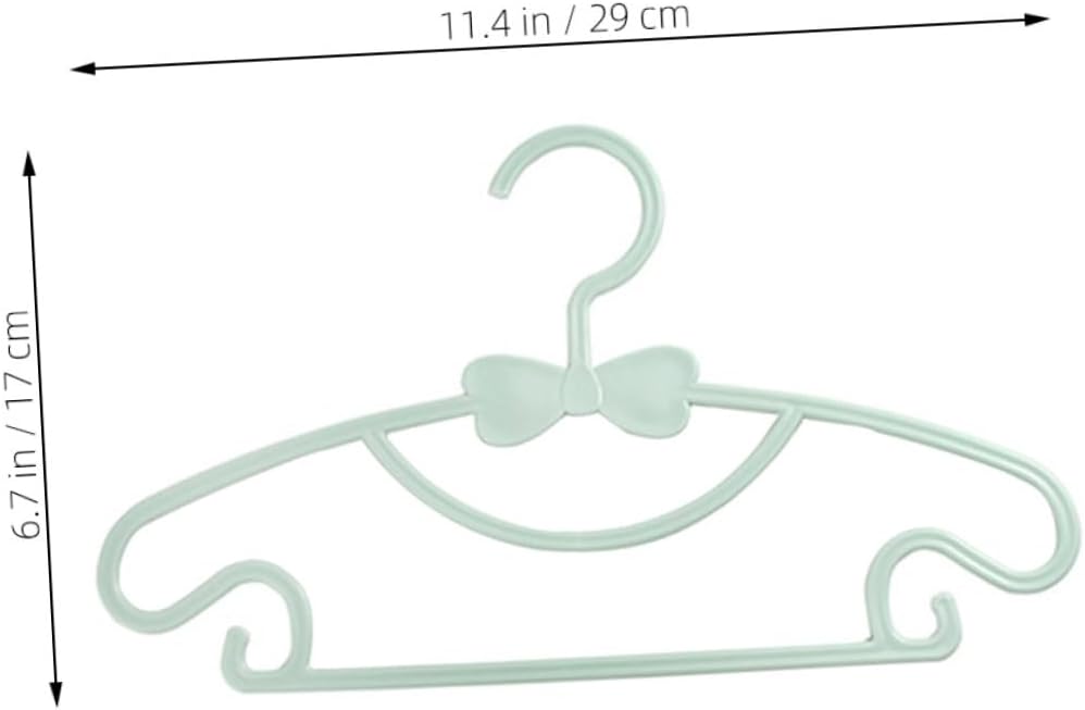 10pcs Clothes Hangers with Bowknot Anti-Slip Plastic Wardrobe Hangers for Boys, Blue, Childrens Clothes Storage for Home Closet Organization