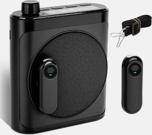 Portable Voice Amplifier with 2 Magnetic Wireless Microphones