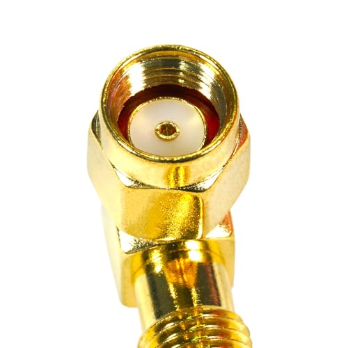 Fohevers 2 Pcs RP-SMA Male Plug to SMA Female Jack 90 Degree Adapter Antenna Connector for Radio WiFi Router FPV Dron Mobile - Image 3