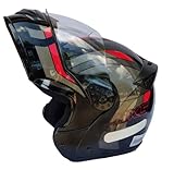 Capacete Moto Mixs Gladiator Delta Articulado Escamoteável Robocop Motociclista Motoqueiro Vermelho 58