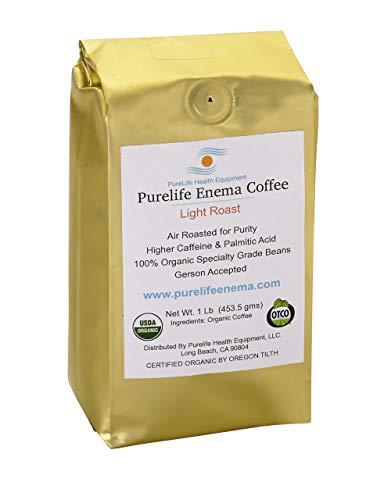 Purelife Mold-Free Enema Coffee - Doctors Choice - 1 Lb Whole Bean - Light AIR Roast -100% Organic - Gerson Accepted - A USA Company -Ships Fresh and Direct from Purelife Enema - Gerson Purelife Mold-Free Enema Coffee - Doctors Choice - 1 Lb Whole Bean - Light AIR Roast -100% Organic - Gerson Accepted - A USA Company -Ships Fresh and Direct from Purelife Enema - Gerson