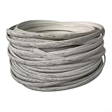 SiSinkal Kunststoff-Rattan-Reparatur-Set, 36,6 m, flaches Flechtmaterial, 8 mm, für Terrassenmöbel, Heimwerker, Outdoor-Stuhl, Tisch (meliertes Grau)