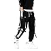Astellarie Mens Punk Cargo Pants Hip-hop Jogger Patchwork Popular Baggy Teachwear Pants Black