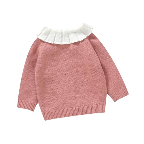 Toddler Girl Sweater Cardigan Knit Sweaters Long Sleeve Button Lapel Knitwear Embroidery Warm Outerwear Fall Winter Clothes2