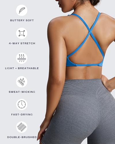 Image of Aoxjox Women's Workout Sports Bras Fitness Metamorph Sienna Twist Bra Yoga Crop Tank