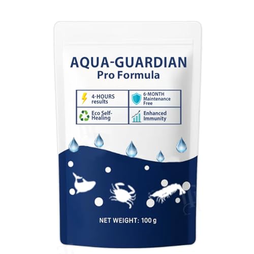 Aqua Guardian Pro Formula for Pond Aquatic Care Powder for Pond and Aquarium Easy Mix Water Care Support for Fish Shrimp & Crab Maintenance Friendly Pond Water Treatment (1 PCS)