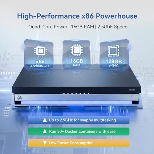 Image of LincStation N1 6-Bay NAS Storage - 16G RAM, 128G ROM, Intel N5105 Quad-Cor 2.9 GHz, 2 Bays 2.5 inch SATA HDD + 4xM.2 NVMe SSD Slots, 4K HDMI, 2.5GbE, 2-Year Warranty, Network Attached Storage (Diskless)