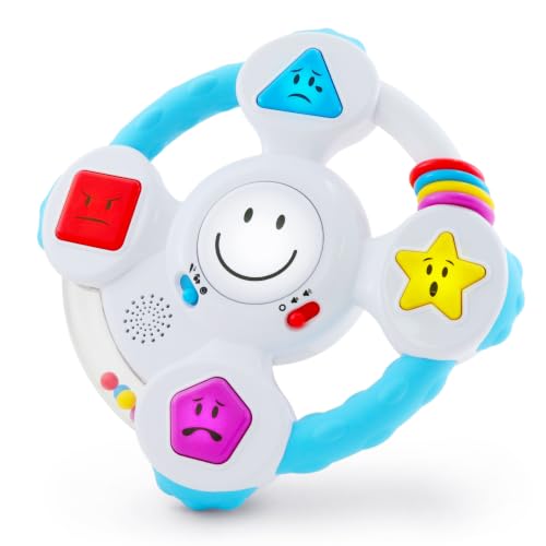 BEST LEARNING My Spin & Learn Steering Wheel - Interactive Educational Toys for 6 to 36 Months Old Babies & Toddlers - Learn Colors, Shapes, Feelings & Music - Birthday Gifts for Children