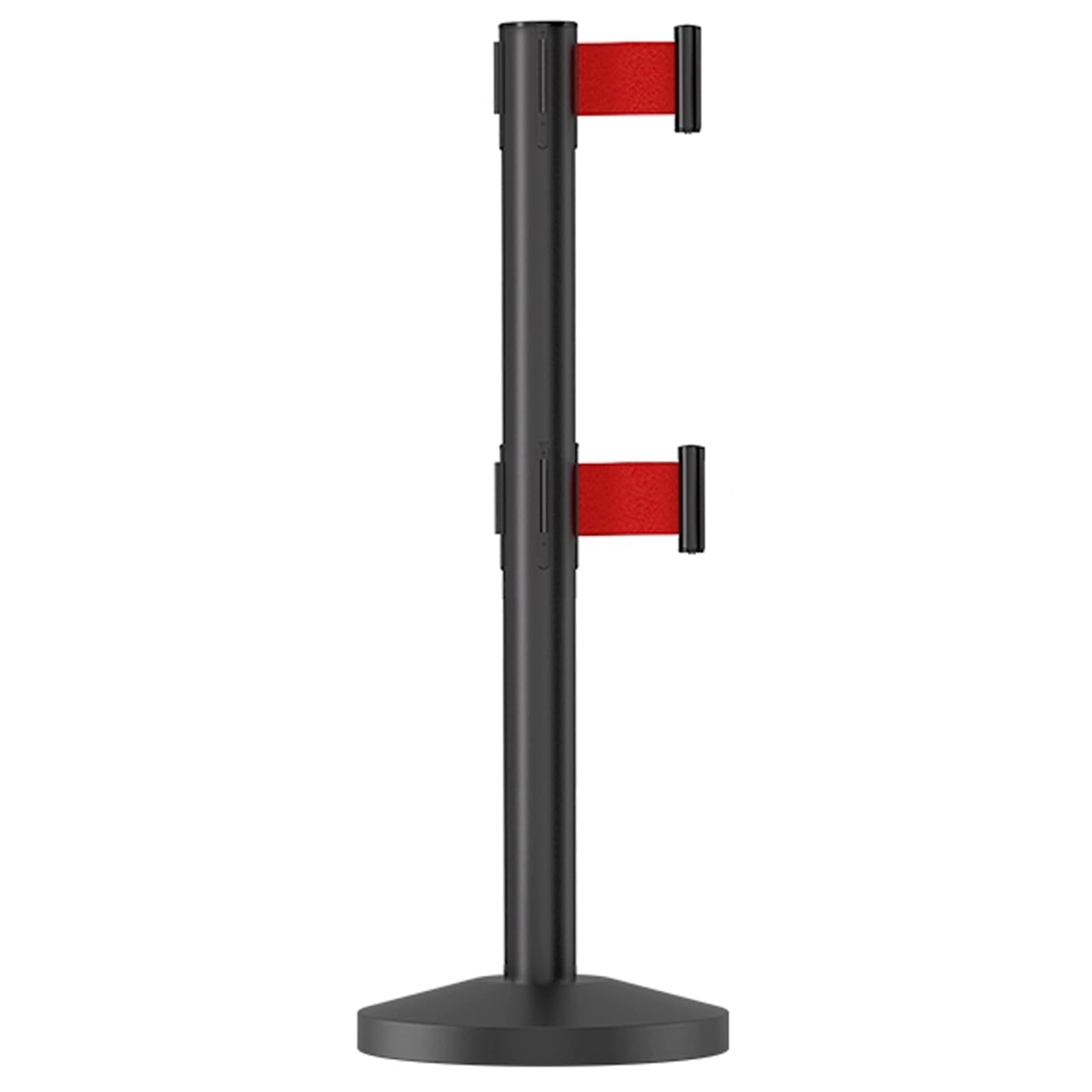 Bolardos de control de visitantes, bolardos con correas retráctiles, bolardos de acero inoxidable con correas dobles, fácil instalación para aeropuertos, bancos y hoteles
