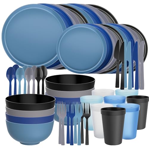 ZIVONA 40 Piece RV & Camping Dinnerware Set...
