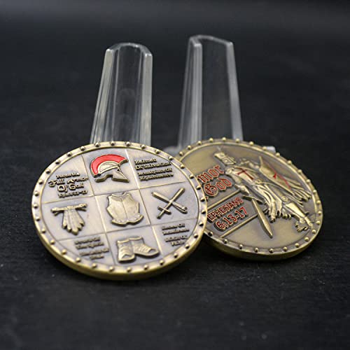 Moneda con diseño Armadura de Dios 3D miniatura 2