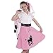 Amscan Child's Fabulous '50s Costume Party Poodle Skirt (1 Piece), 14" x 21 3/4", Pink