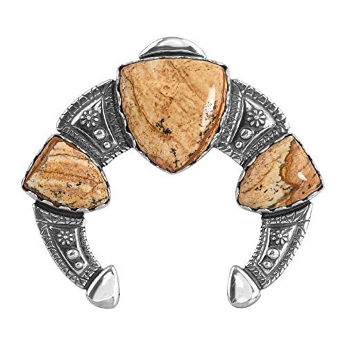 American West Jewelry Sterling Silver Women's Pendant Enhancer Choice of Gemstone Color Naja Design