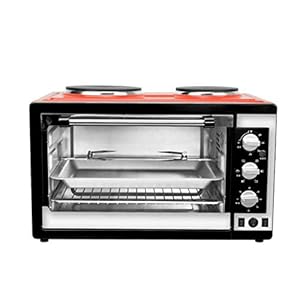 LYKYL Keuken heteluchtoven, Rotisserie Roaster Fornuis met grill, bakplaat Top Rack, Dual Hot Borden, Broodrooster…