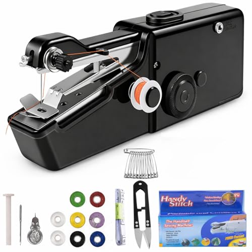 AMYJOY Mini Handheld Sewing Machine for Beginners, Portable Cordless Sewing