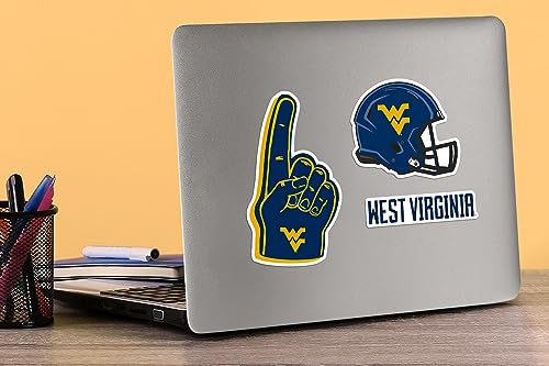 Image of West Virginia University 9ct Vinyl Large Deluxe Stickers Variety Pack - Laptop, Water Bottle, Scrapbooking, Tablet, Skateboard, Indoor /Outdoor - Set of 9