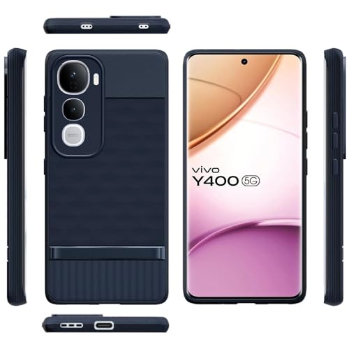 Image of Shockproof Case for Vivo Y400 5G / Y400 4G | Full Camera Protection | TPU Flexible Back Cover for Vivo Y400 5G / Y400 4G (Steel Blue)