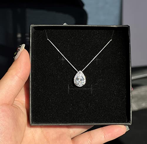 Mints Cubic Zirconia Teardrop Necklace Brass Pendant Necklace Fashion Jewelry For Women #TOP3