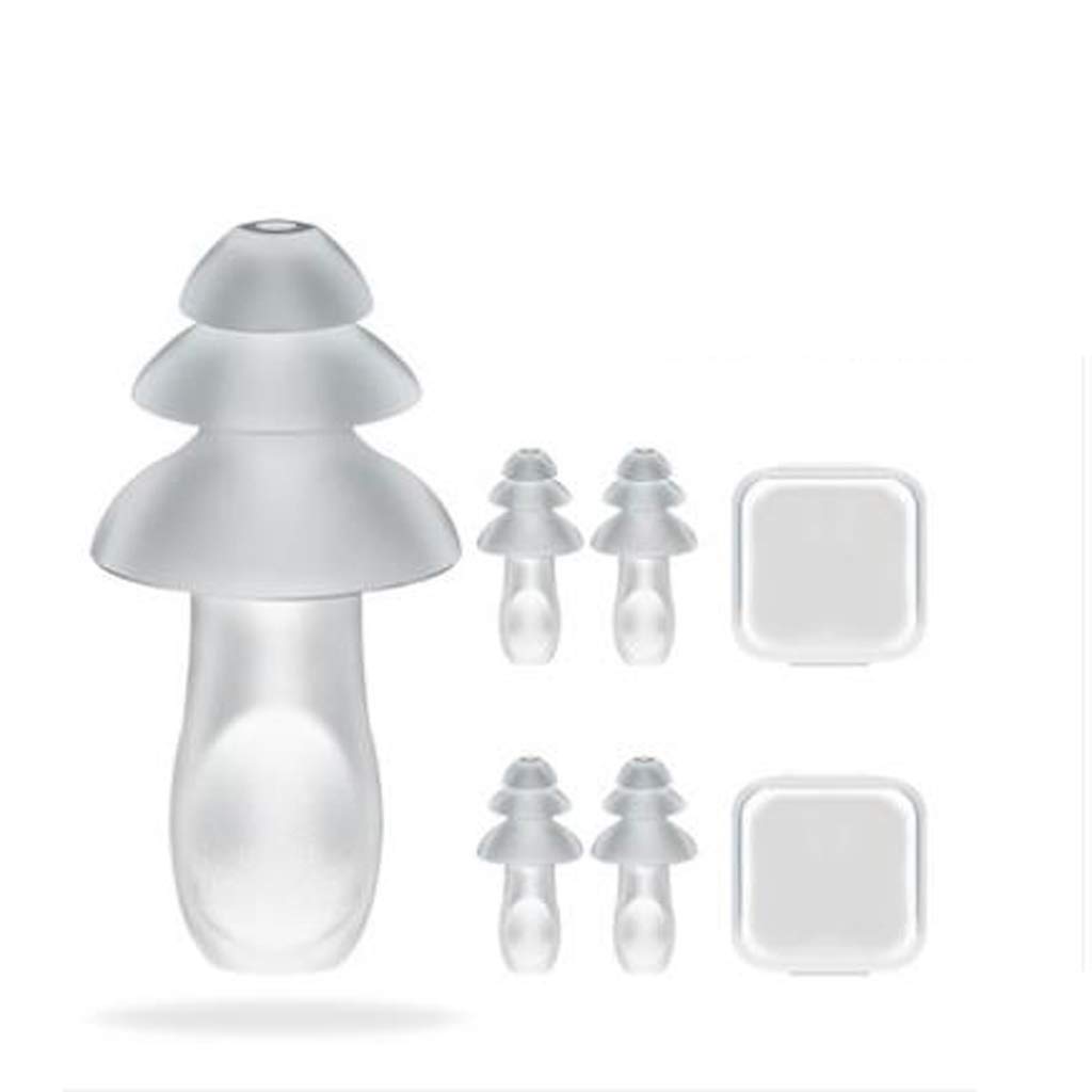 Bouchons d'oreilles super insonorisés en silicone argent pour un confort acoustique absolu