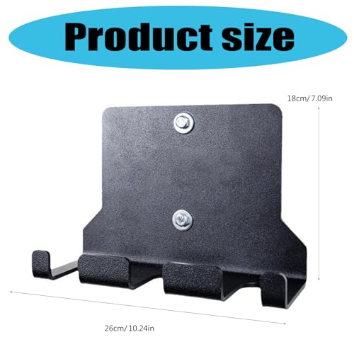 Support mural pour 3 barres d'haltères vertical compact gain de place