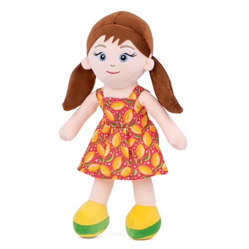 Image of Mirada Yellow Dress Doll Soft Toy | Plush Stuffed Rag Doll Gift for Kids & Girls | Soft Toy, Cute Toys, Baby Toys, Stuffed Toy, Gift Item, Playtime Companion, Room Decor Doll | 38cm