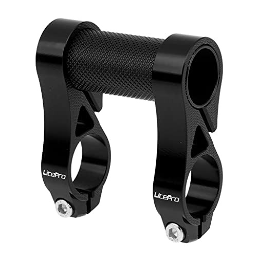 Baoblaze 調節可能 折りたたみ自転車 サイクリングハンドルバー ステム マウント 25.4ｍｍ 全3色 - ブラック
