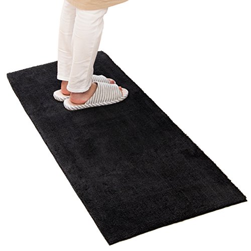 オカ 乾度良好Dナチュレ ロングマット ブラック 約50cm×120cm