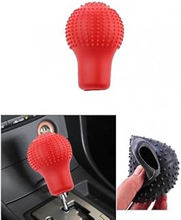 Car Gear Shift Knob Cover Soft Silicone Anti Slip Car Gear Stick Cover Auto Interior Accessories Protection Cover - Red - By Kaber Egypt 2020