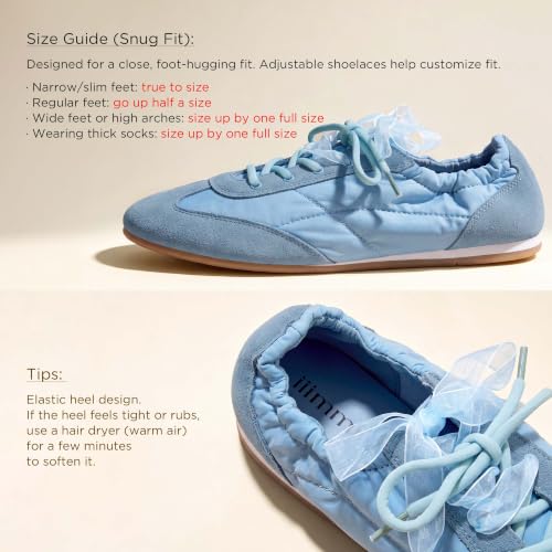 Image of iiimmu Ballet Flats Sneakers for Women Casual Walking Shoes