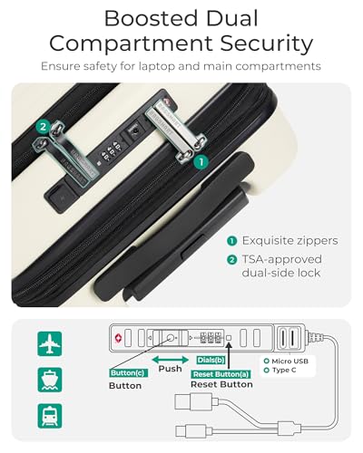 Bagsmart Expandable Carry On Luggage 22X14X9 Airline Approved thumb #4