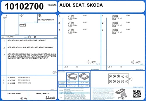 Tornillos de culata Ajusa 81025900 kit completo de sujeción 2