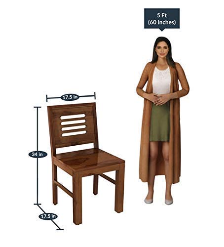 Image of JEENWOOD Wooden Dining Table 2 Seater | Two Seater Dinning Table with 2 Chairs for Home | Dining Room Sets for Restraunts | Sheesham Wood, Walnut BrownWalnut Brown