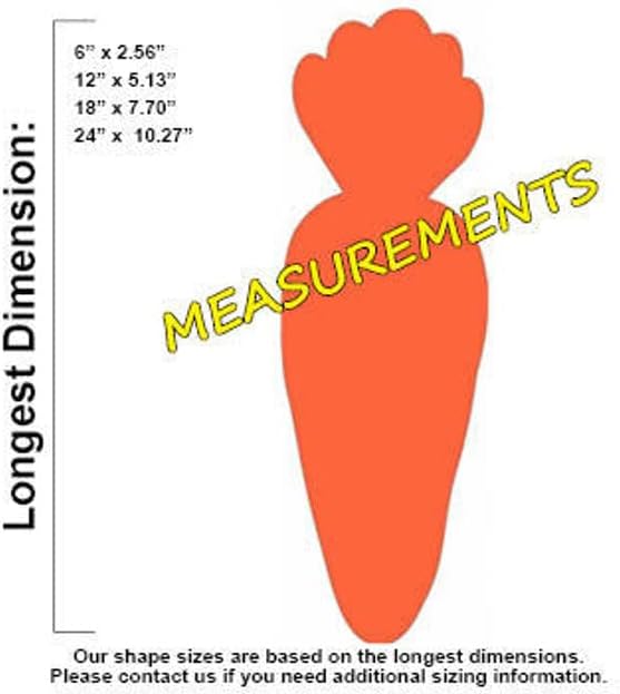 Easter Carrot Unfinished Cutout, Wooden Shape, MDF DIY Craft