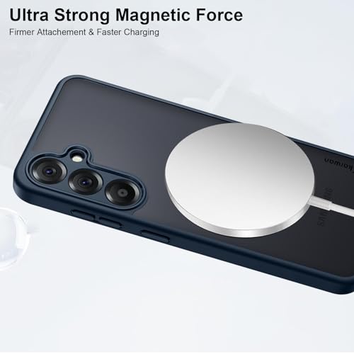 Image of KARWAN Tough Shockproof Armor Back Case Cover Compatible with Samsung Galaxy A56 with 360 Degree Rotation Magnetic Attraction Ring Holder Heavy Duty Rugged Case with Magnetic MagEase Wireless Charging